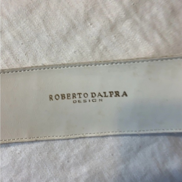 Roberto Dalpra Cream Croc Genuine Leather Bow Belt-Sz 32 main image 15